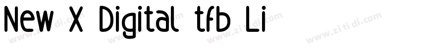 New X Digital tfb Li字体转换